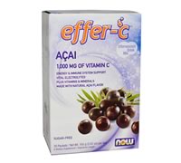 Effer-C Acai, Now Foods 30 Packets